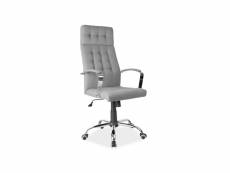 Chaise de bureau à roulettes - q136 - 70 x 49 x 119 cm - gris