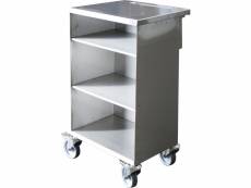 Chariot inox emballage poissonnerie 500x440xh900mm