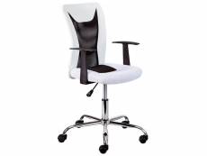 Deana - fauteuil de bureau sur roulettes blanc et noir