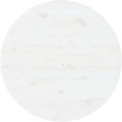 Dessus de table Blanc Ø90x2,5 cm Bois de pin massif