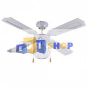 Divina Home - Ventilateur de plafond 4 pales 1 lumière D.105 cm 50w couleur blanc DA54012