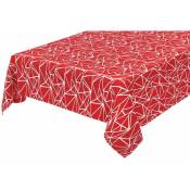 Emmevi Mv S.p.a. - Nappe de cuisine AntiTaches Bordée Couverture de table En coton plastifiè Abstrait Rouge - 135x180 cm