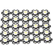 Eosnow - Source de lumière led à puce intégrée, haute luminosité, ampoule de projecteur à perles, blanc naturel, 4000-4500K, 25 pièces