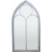 Esschert Design - Grand miroir fenêtre en métal Eglise