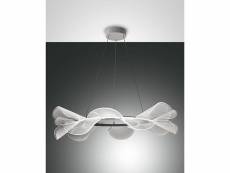 Fabas luce sylvie plafonnier suspendu led intégré blanc verre