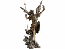 Figurine archange uriel aspect bronze 35 cm