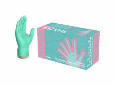 Gants - gants d'examination en nitrile - non poudrés - turquoise - turquoise - l 1686-01-04-00