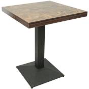Hofuton Table 60x60 carrée avec pied central pour