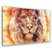 Hxadeco - Tableau portrait artistique de tête de lion