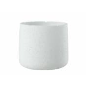 Jolipa - Cache pot en céramique blanc 19x19x17 cm