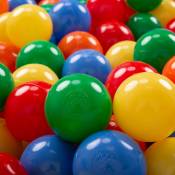 KiddyMoon 200 ∅ 7Cm Balles Colorées Plastique Pour Piscine Enfant Bébé Fabriqué En EU, Jaune/Vert/Bleu/Rouge/Orange - jaune/vert/bleu/rouge/orange