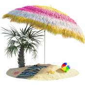 Kingsleeve - Parasol inclinable Hawaii 192 cm Parasol de plage ø 160 cm réglable Jardin terrasse extérieur Multicolore