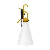 Lampe de jardin en métal jaune moutarde 21x53cm Mayday