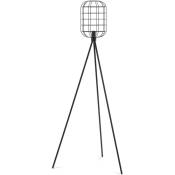 Lampe de salon sur pied - abat-jour à grille ouverte - 40 w - hauteur 163 cm Lampadaire design salon Luminaire sur pied