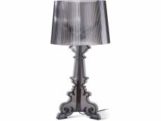 Lampe de table - grande lampe de salon design - bour gris foncé