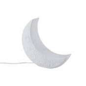 Lampe de table My Tiny Moon / Porcelaine - L 36,9 x H 33 cm - Seletti blanc en céramique