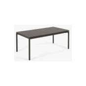 LF - Table extérieure Table de jardin Zaltana aluminium noire