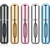 Linghhang - Paquet de 5 mini flacons atomiseurs de parfum rechargeables portables, vaporisateur de parfum rechargeable, flacon de parfum atomiseur,