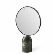 Miroir à poser Round / Marbre - Pols Potten vert en pierre