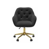 Netfurniture - Chaise de bureau chopin noir - Noir