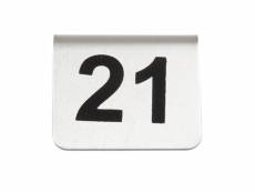 Numéros de table en acier inoxydable - numéro 21-