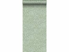 Papier peint fleurs vintage vert menthe grisé - 139428 - 0.53 x 10.05 m 139428