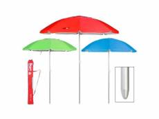 Parasol en aluminium avec angle réglable - parasol plage, maison et mer dimensions - ø 160 cm