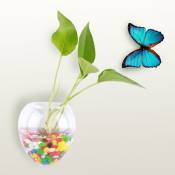 Plantes suspendues fleurs Vase en verre mur hydroponique