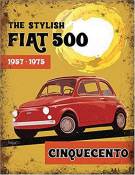 Plaque murale publicitaire rétro en métal pour Fiat