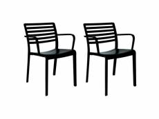 Set 2 chaises lama - resol - noir - fibre de verre,