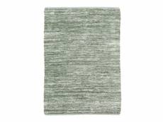 Skin - tapis en cuir tressé vert clair 120x170