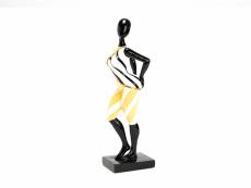 Statue femme berlingot jaune 40 cm - amadeus