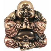 Statuette en polyrésine Bouddha de couleur bronze
