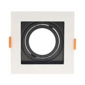 Support Spot Encastrable Fixe GU10/MR16 102x102mm Blanc