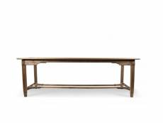 Table à manger bois 250x90.5x81.5cm - marron - décoration