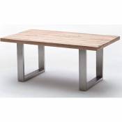 Table à manger en chêne chaulé, laqué mat massif - L.260 x H.76 x P.100 cm -PEGANE-