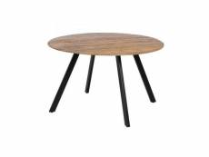 Table à manger ronde en bois et fer noir ø130cm mesa
