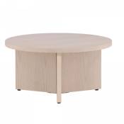 Table basse ronde en bois 85cm naturel