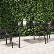 Table de jardin anthracite 110x80x71 cm acier - Vidaxl