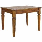 Table extensible de 120 cm en bois d'acacia massif finition rustique marron Kastela 120/160/200 cm