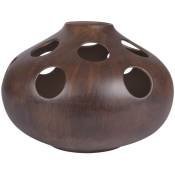 Table Passion - Lampe Totem effet bois forme galet 23cm