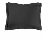 Taie d'oreiller rectangle 50x70 cm - 100% coton Noir