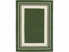 Tapis imitation fibres naturelles intérieur et extérieur - provence - vert forêt - 160 x 230 cm