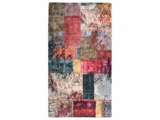 Tapis lavable antidérapant patchwork 190x300 cm multicolore