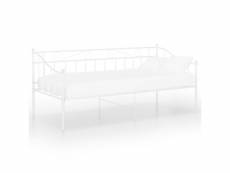 Vidaxl cadre de canapé-lit blanc métal 90x200 cm