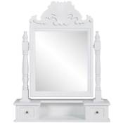 Vidaxl - Coiffeuse avec miroir pivotant rectangulaire mdf