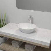 Vidaxl - Lavabo de salle de bain avec mitigeur Céramique