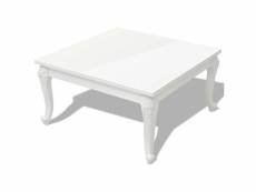 Vidaxl table basse 80 x 80 x 42 cm laquée blanc 243379