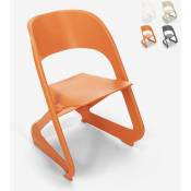 Ahd Amazing Home Design - Chaise empilable de bars et fêtes et cérémonies en plastique Nest Couleur: Orange