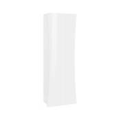 Armoire polyvalente 1 porte effet bois blanc brillant 205x40 cm